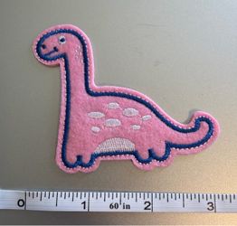 Pink Dinosaur Iron On Patch New  Plant City porch pickup