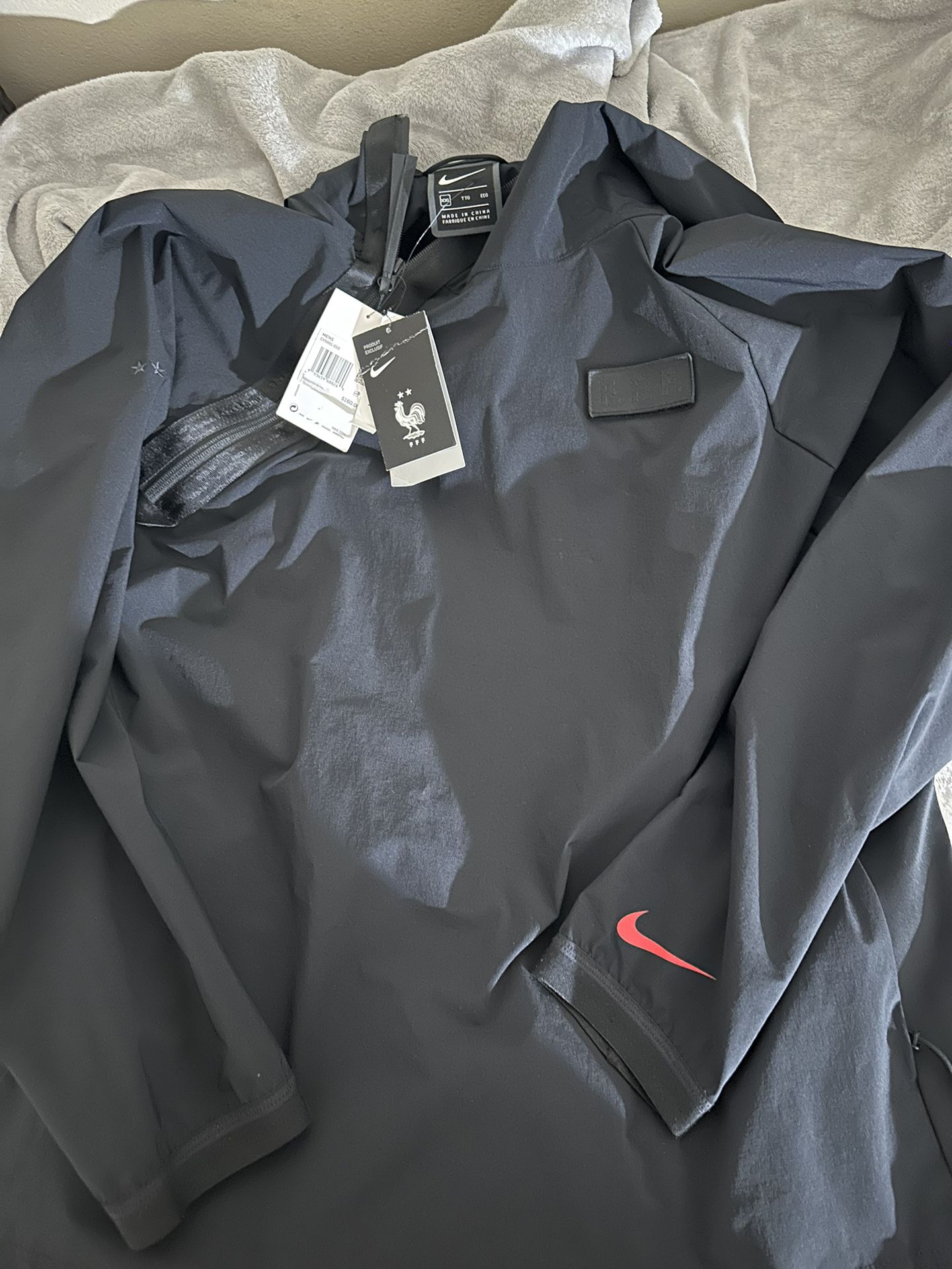Nike FFF Tech Pack France Woven Black Jacket Black CV5661 010 Size XXL