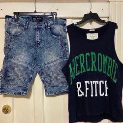 Rok hand grifted shorts 32&A.F top Bundle Medium 