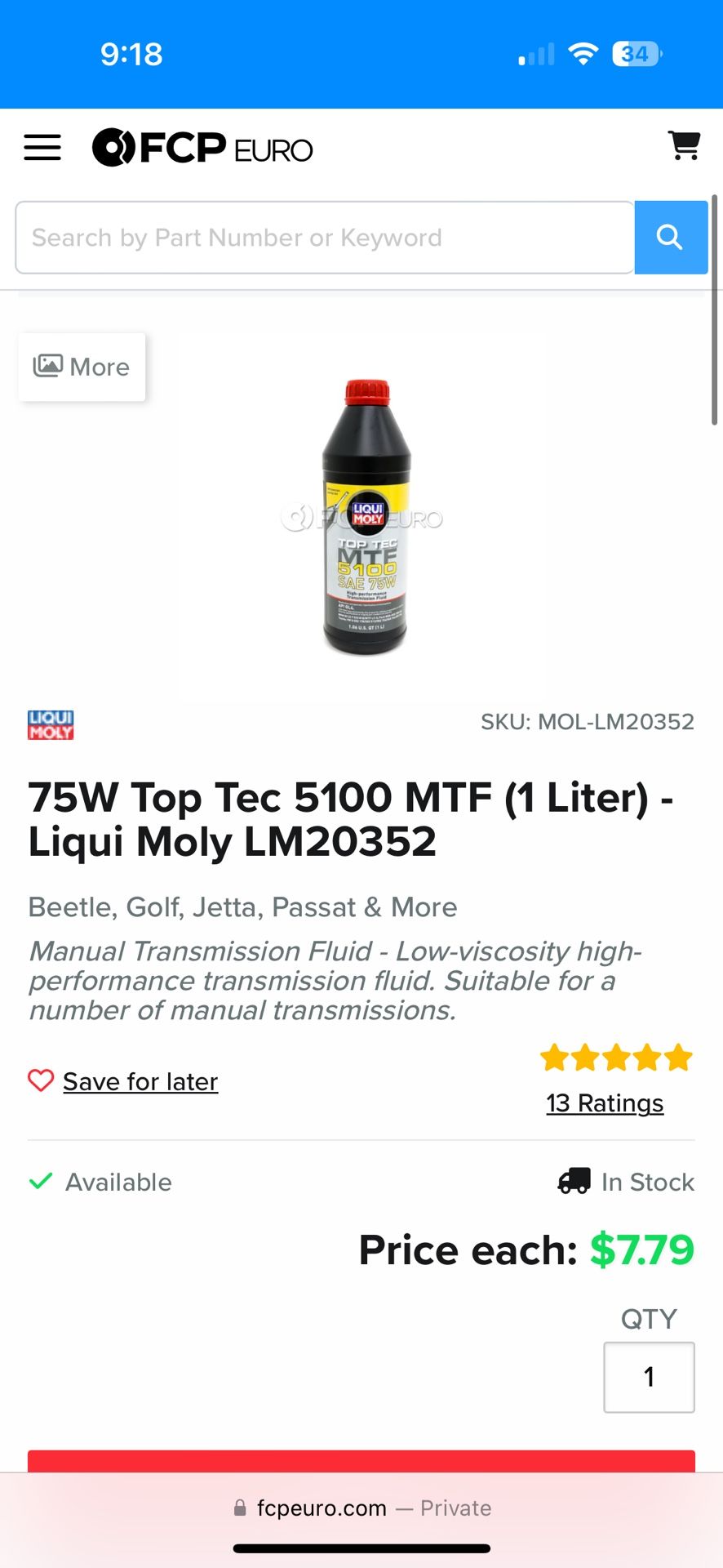 E92 Transmission Fluid