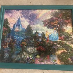 Cinderella Thomas Kinkade Framed Puzzle