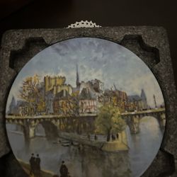 Louis Dali Limoges Limited edition plate Du Vent Golant Et Le Pontneuf