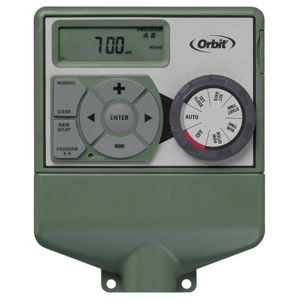 Orbit 4-Station Easy-Dial Electrical Sprinkler Timer Model 57874 for