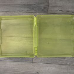 2 Green Plastic Containers