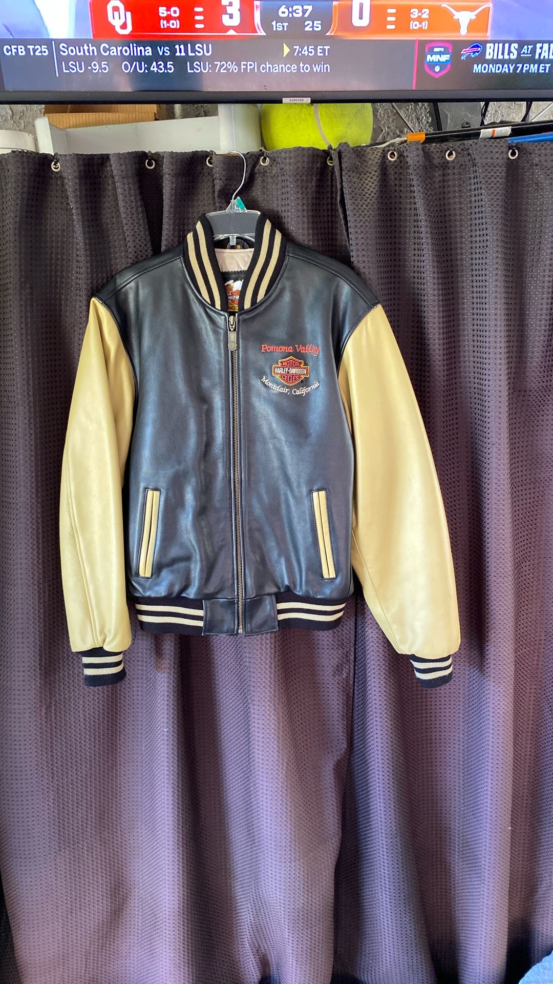 Vintage Harley Davidson Leather Bomber Jacket 
