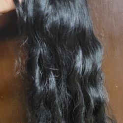 Long Black Wig with Bangs for Women, Black Wig with Bangs Long, Heat Resistant Black Bangs Wavy Wig
24inch
