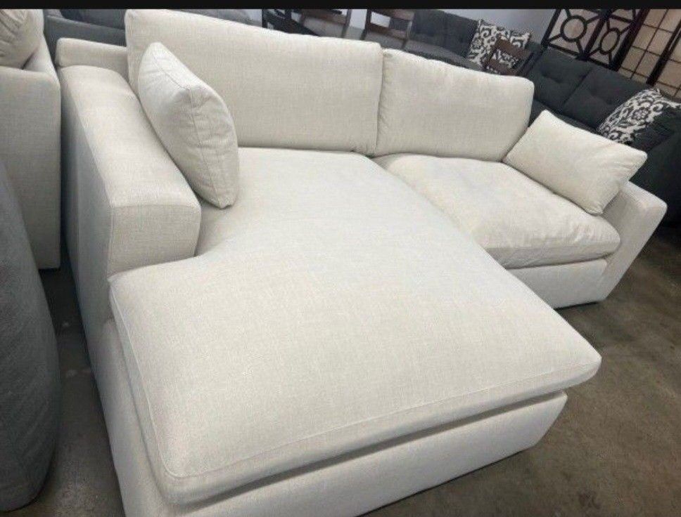 100" Oversized Super PLUSH Feather Cloud Sectional Sofa Couch