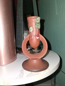 Roseville candle holder
