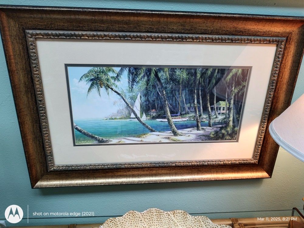 Coastal Wall Art Framed Print Bali Cove