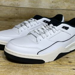 Nike Air Jordan Flight Court Mens 12.5 White Black Sail Shoes HF3255-100 - NEW