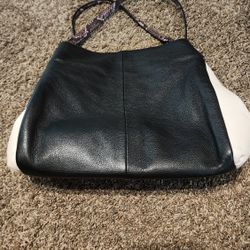 Coach Three Entry Purse Black And Cream