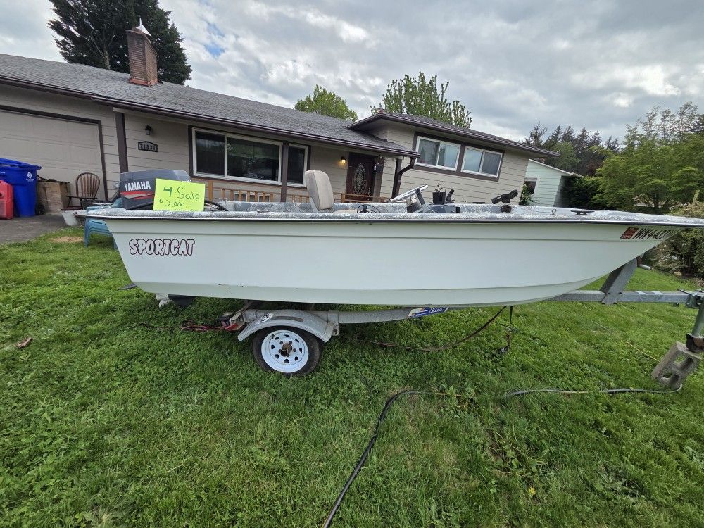 1991 14' Sportcat Fishing Boat