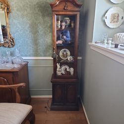 curio cabinet.  lighted