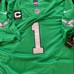 Kelly Green  Hurts Barkley Kelce  AJ Brown DawkinsPhiladelphia Eagles Stitched Jersey New With Tags Mens  And Womens All Sizes Upto 7x  see prices 