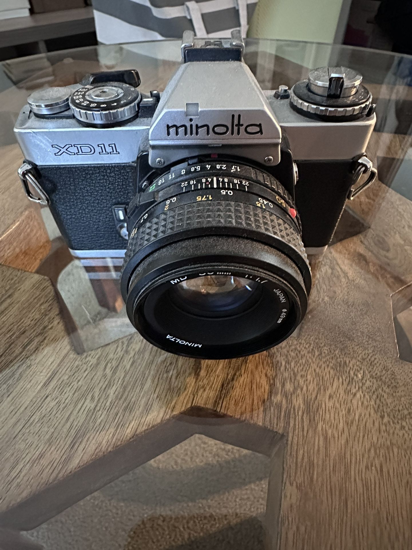 Minolta XD 11 Black & Silver Film Camera