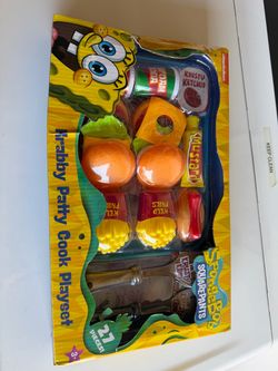new krabby patty cook playset 27 pieces spongebob