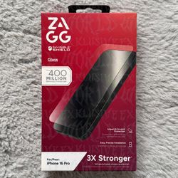 ZAGG iPhone 16 Pro Invisible Shield Antimicrobial Glass Screen Protector