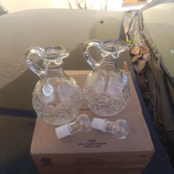 Crystal Cruet Set 4 Pc 