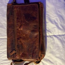 Real Leather Messenger Bag