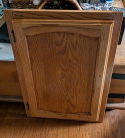 Two vanity cabinets, Oak look, brand new in boxes.
