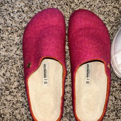 Women’s Pink Wool Birkenstock Shoes