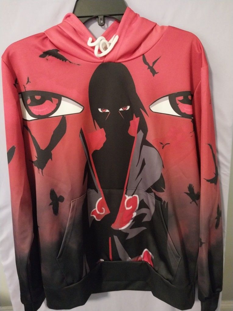 Red Anime Hoodie New Size Large