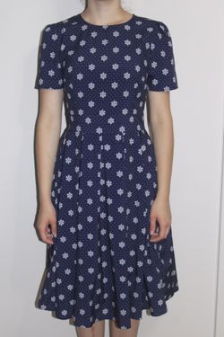 Snowflake Navy Blue dress