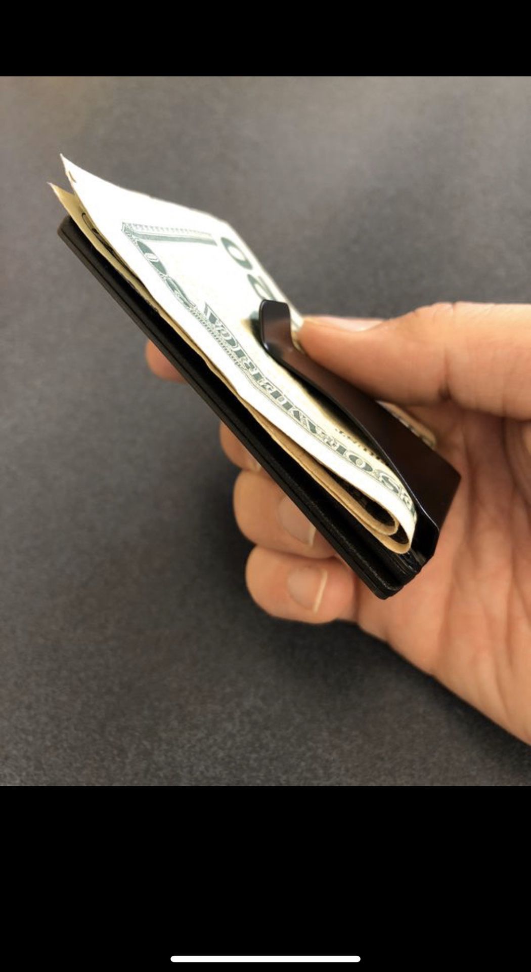 Carbon fiber money clip card holder wallet new version 2019