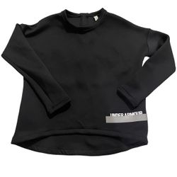 Under Armour Rehearsal Crop Pullover Women’s XS Black Zip Up Back Shirt