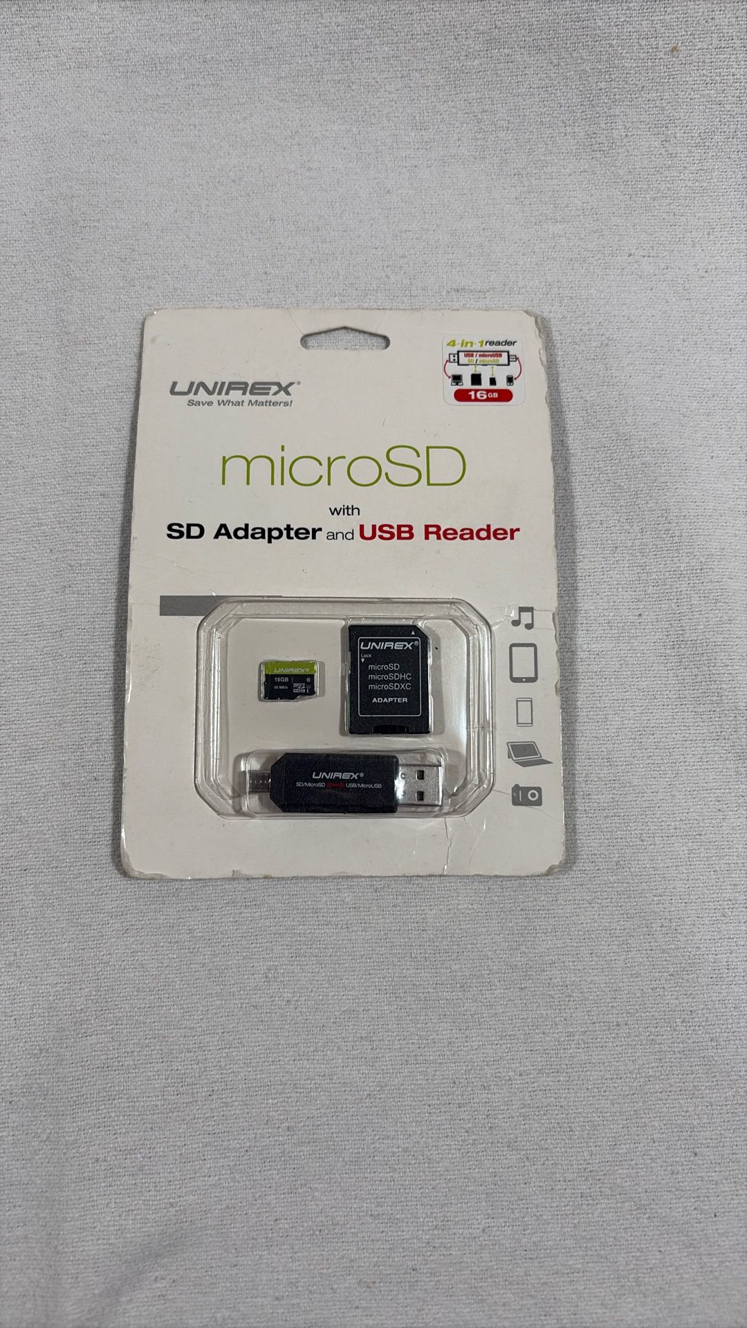 Unirex MicroSD Adapter With and USB READER