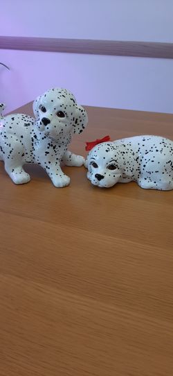 Vintage set of Dalmatian dog statues