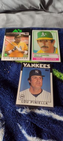 Baseball Vintage Pinella, Martin, Baker. See below