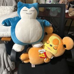 Snorlax And Teddiursa Plushie 