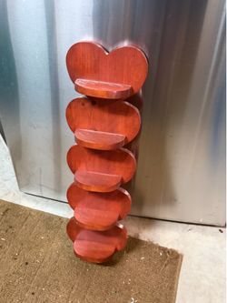Handmade Wooden Heart Shelf