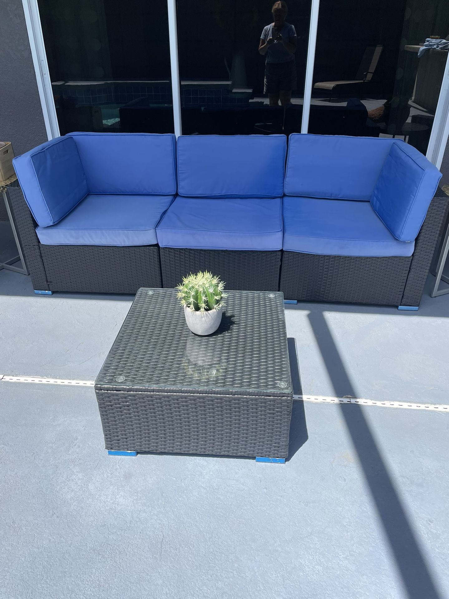 Patio Couch And Coffee Table