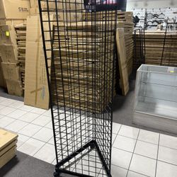 Triangular Rolling Gridwall Panel Base With Casters And Joiner Clamps 