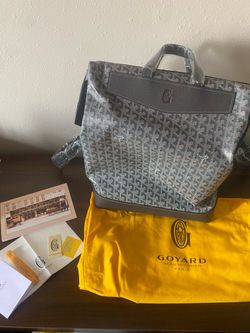 Goyard  Backpack Grey Goyardine with Dust Bag