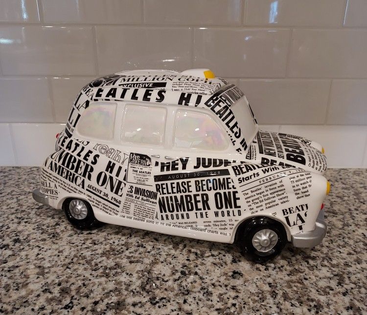 The Beatles Newspaper Taxi Limited Edition Cookie Jar