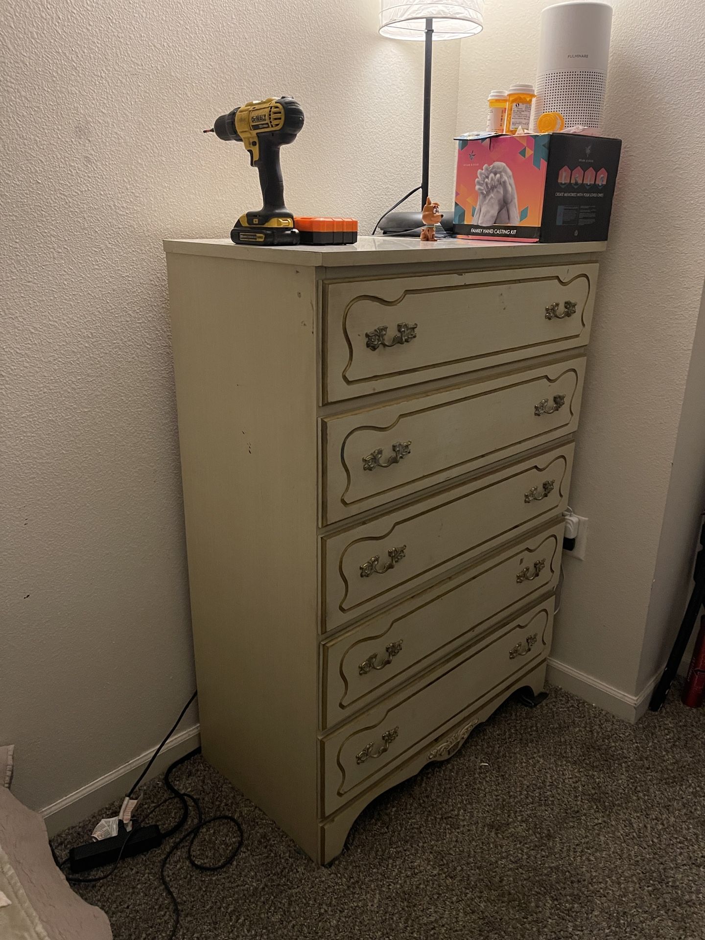 Antique white dresser