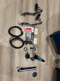 Podcast Studio Bundle with Mixer and Mic Arms