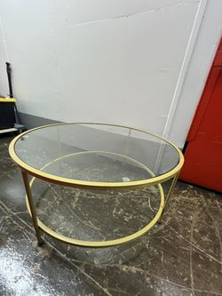 Gold/Yellow Glass Table