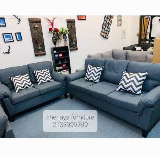Gray Color 2pc Sofa Set New