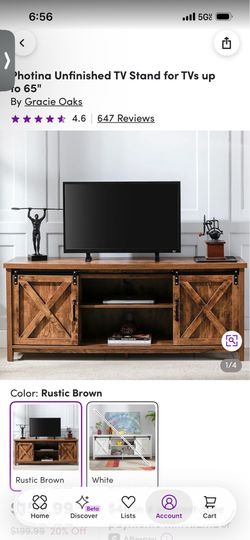 Photina (Gray) TV stand for TVs up to 65 inches