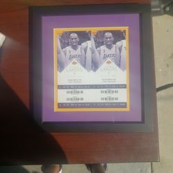 Framed Kobe Bryant Season Tickets 