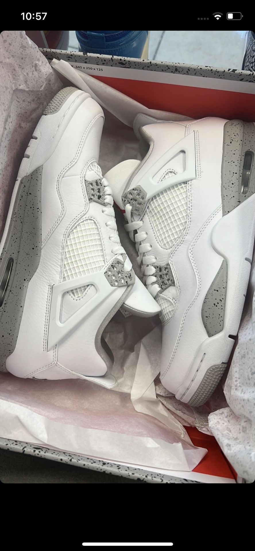 Air Jordan Retro 4 White Oreo Size 12