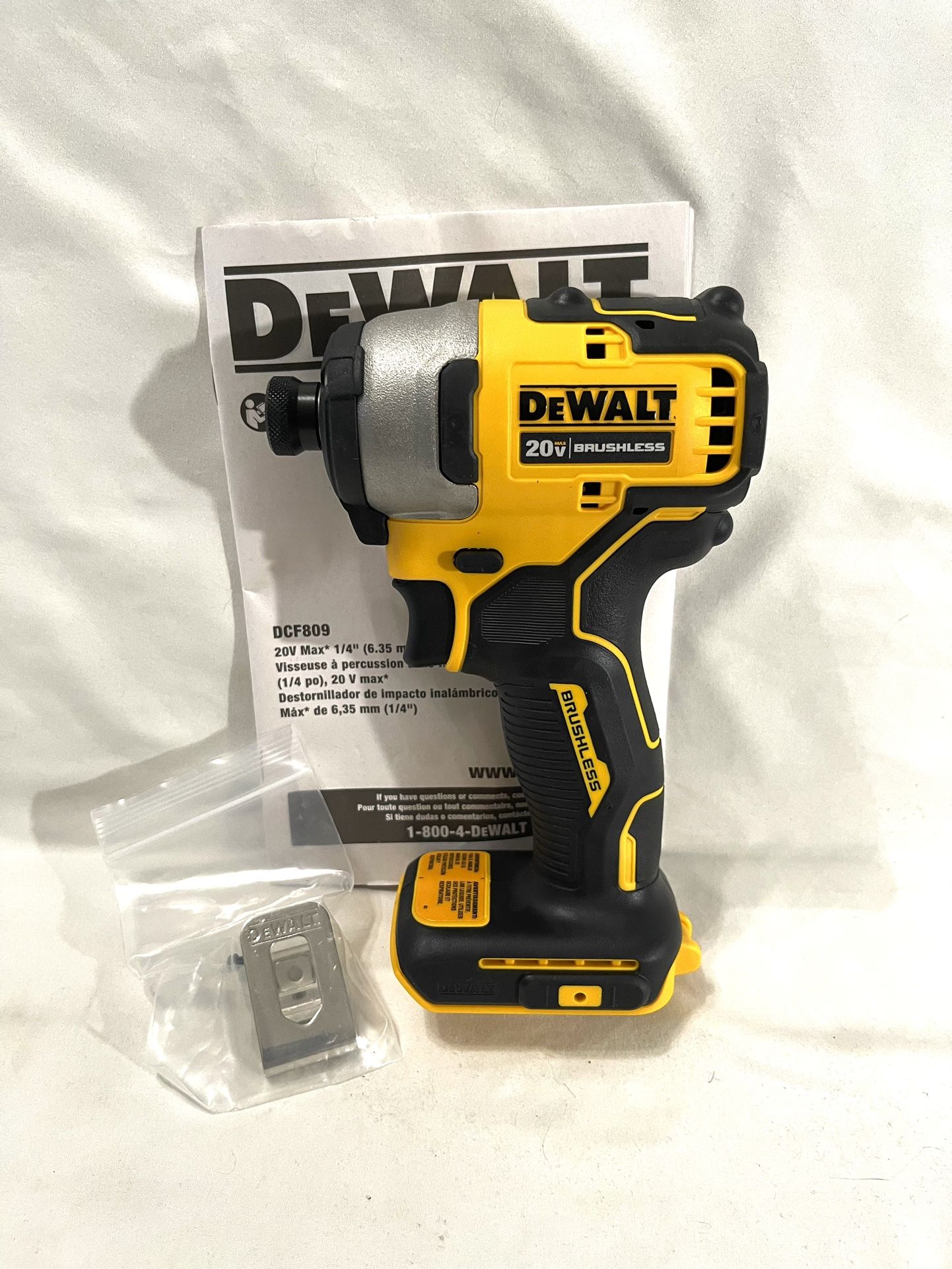 Brand New Dewalt 20 V Brushless Atomic Model Impact Driver. Retails $129 For tool only