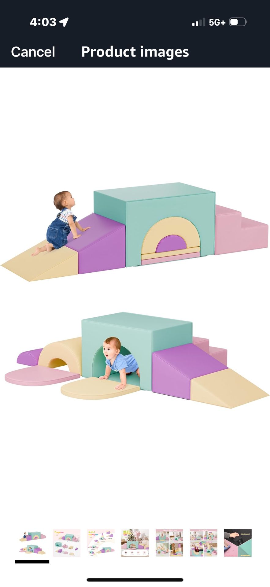 Soft Foam Climbing Blocks Set Baby