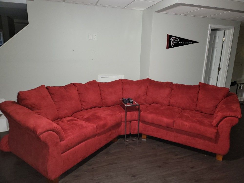 Red Sectional Sofa - American Signature 