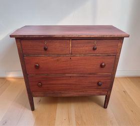 Vintage Solid Wood Four Drawer Dresser - 41x20x35