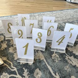 Clear Acrylic Table Numbers